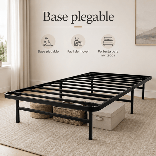 Base de Cama Fácil de Guardar Plegable FOGGIA 30 cms alto 1 Plaza