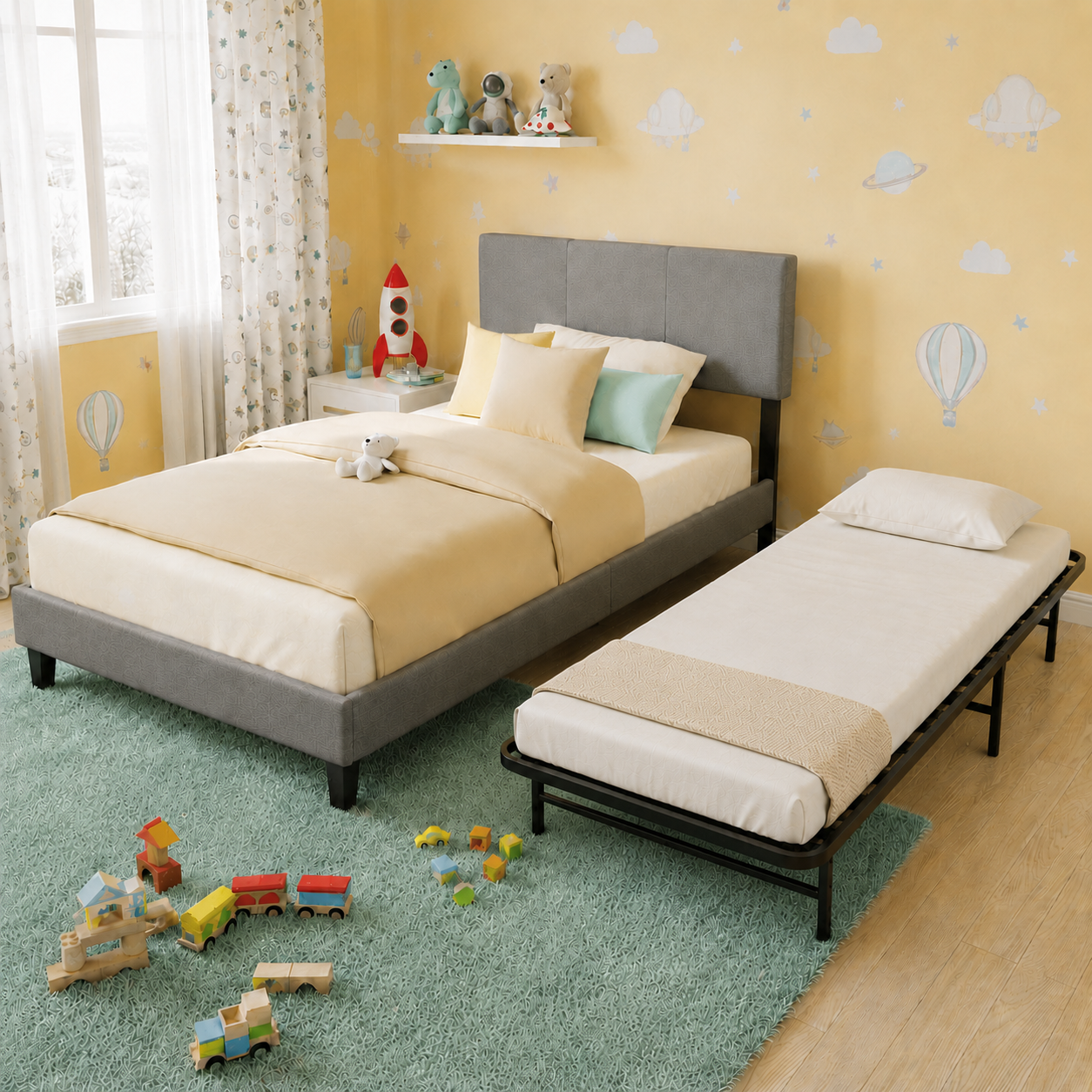 Base de Cama Fácil de Guardar Plegable FOGGIA 30 cms alto 1 Plaza