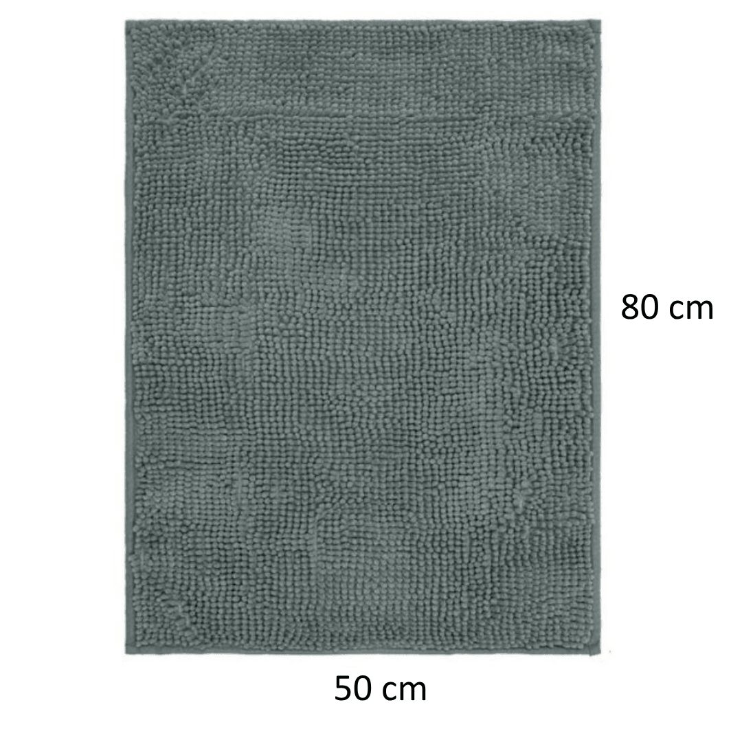 Piso de Baño Grande Gris Petróleo 50x80cms PADUA