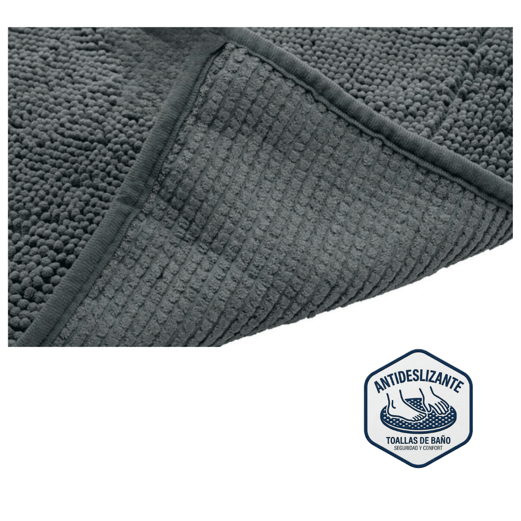 Piso de Baño Grande Gris Petróleo 50x80cms PADUA