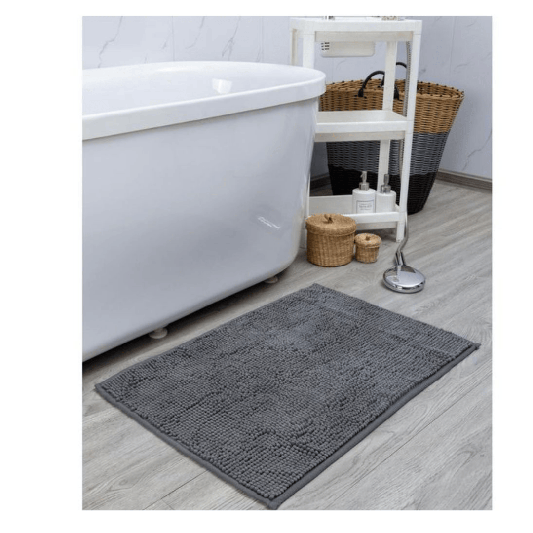 Piso de Baño Grande Gris Petróleo 50x80cms PADUA