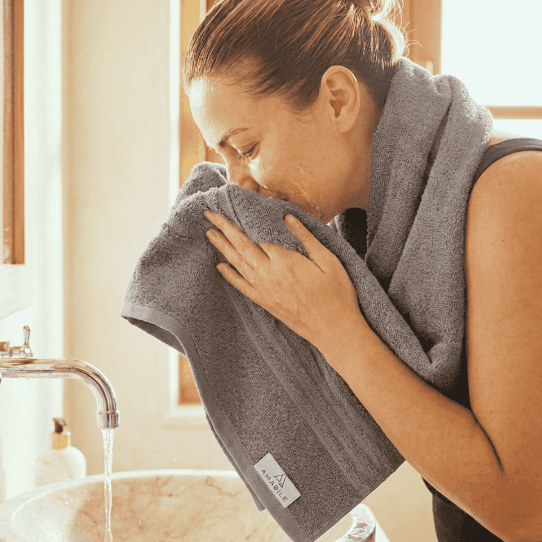 Toalla Mano / Cara 500g   50cms x 90cms Gris Oscuro 100% Algodón Indio