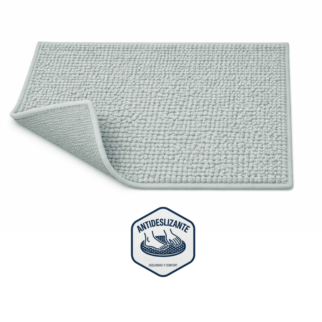 Piso De Baño Verde Agua Antideslizante y Antibacterial 50x80 cm