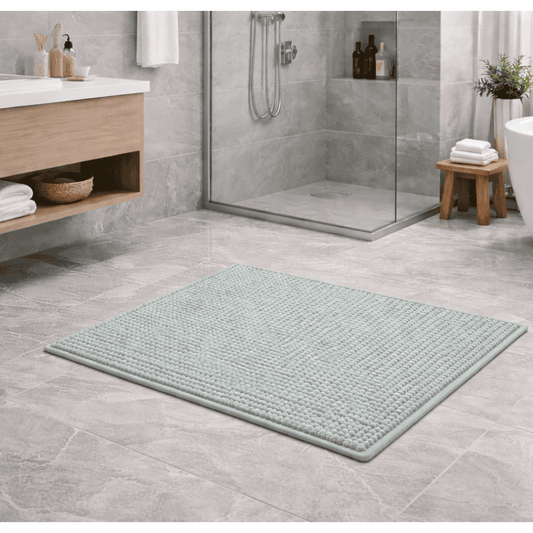 Piso De Baño Verde Agua Antideslizante y Antibacterial 50x80 cm