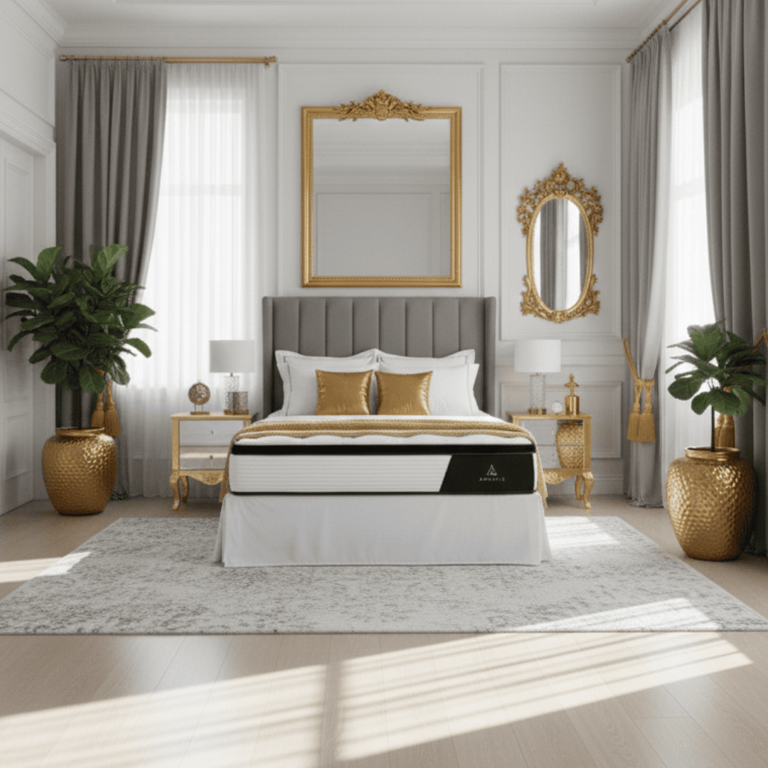 Colchón Híbrido Amabile King Con Látex 180x200x30 Valentino