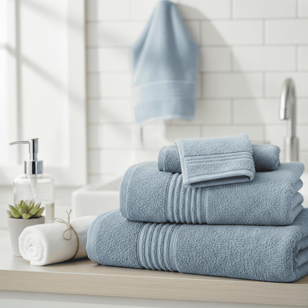 Toalla Cuerpo 500g Extra Grande 90x180cms Celeste 100% Algodón Amabile