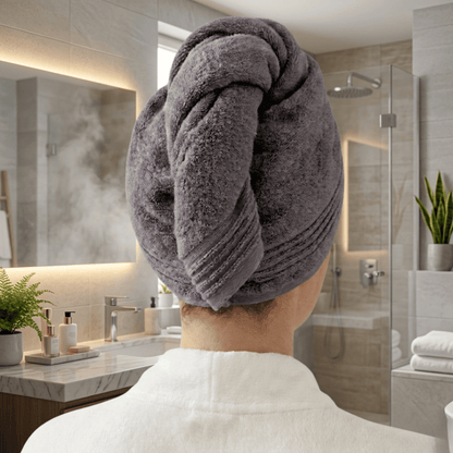 Toalla Baño Extra Grande 90x180 cm 500 g  100% Algodón Gris Oscuro