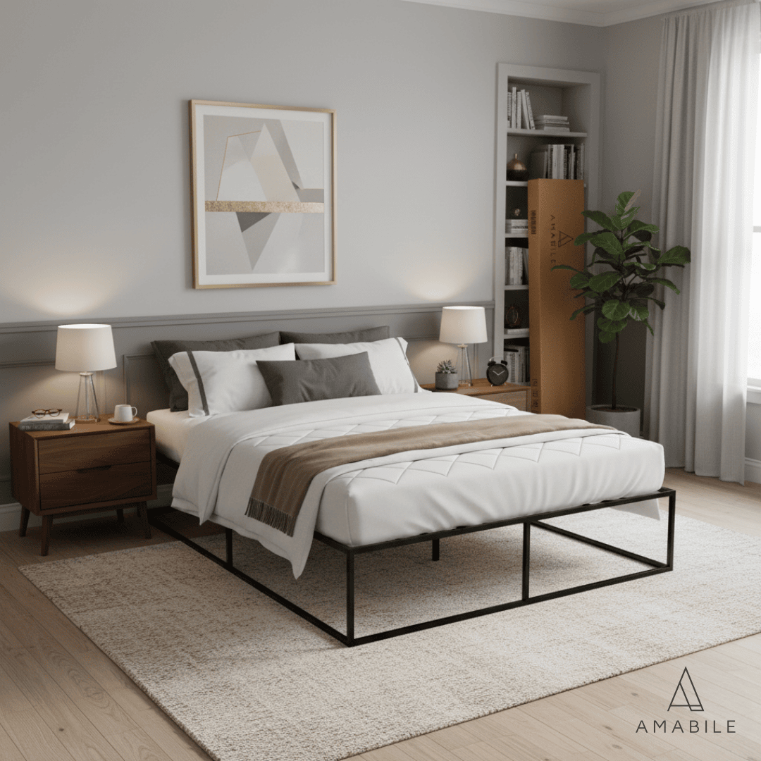Base De Cama Metálica Roma 2 Plazas Con Almacenaje