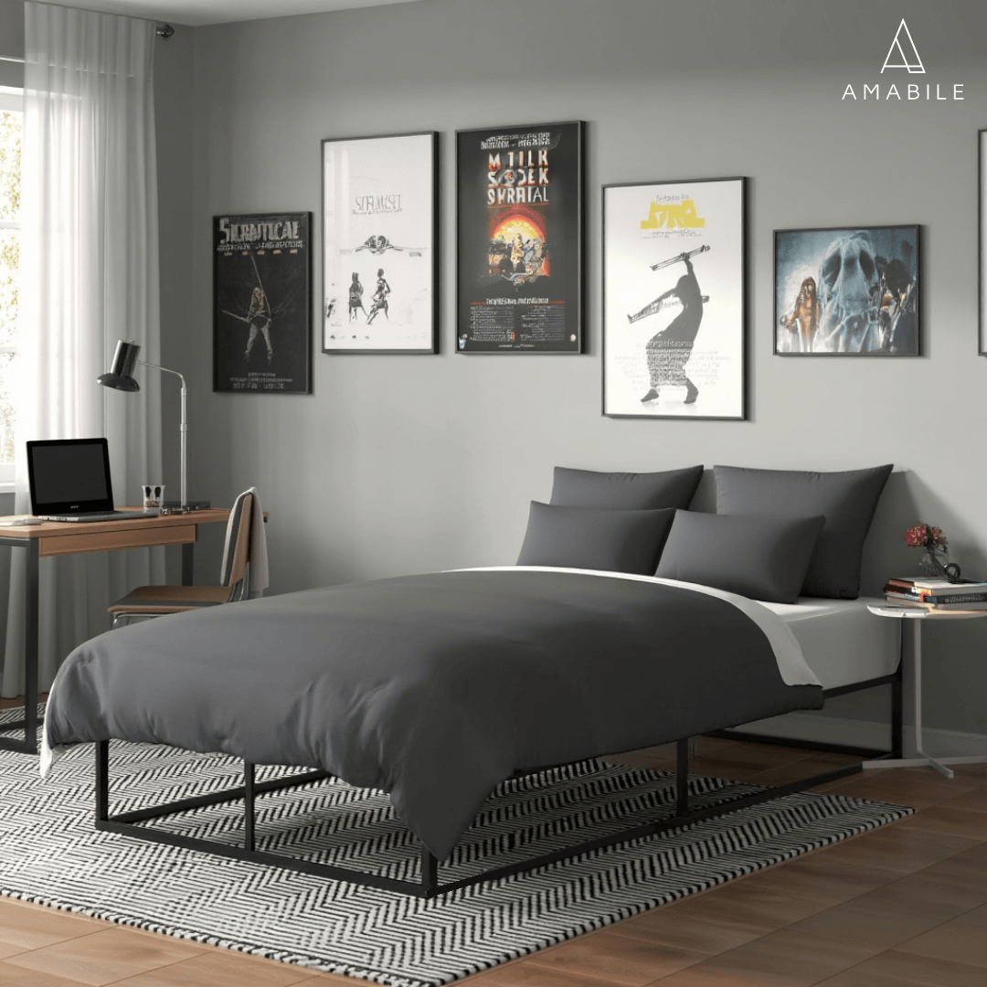 Base De Cama Metálica Roma 1.5 Plazas Con Almacenaje