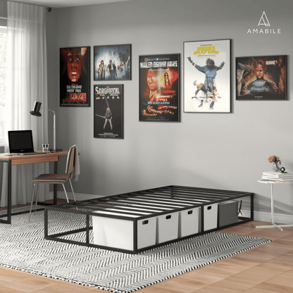 Base De Cama Metálica Roma 1.5 Plazas Con Almacenaje