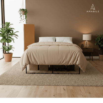 Base de Cama Metálica Siena 2 Plazas 40cms para almacenar