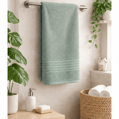 Toalla Baño Extra Grande 180x90 cm Algodón Indio 500g Verde Agua