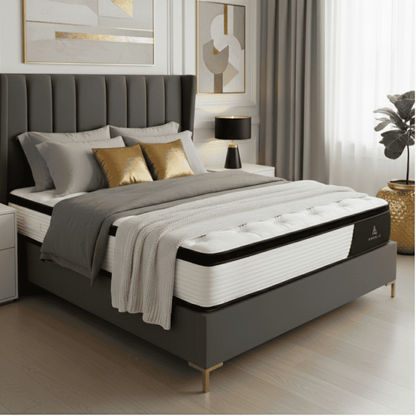 Colchón Híbrido Amabile  2 Plazas 150x190x30  Con Látex Natural Valentino