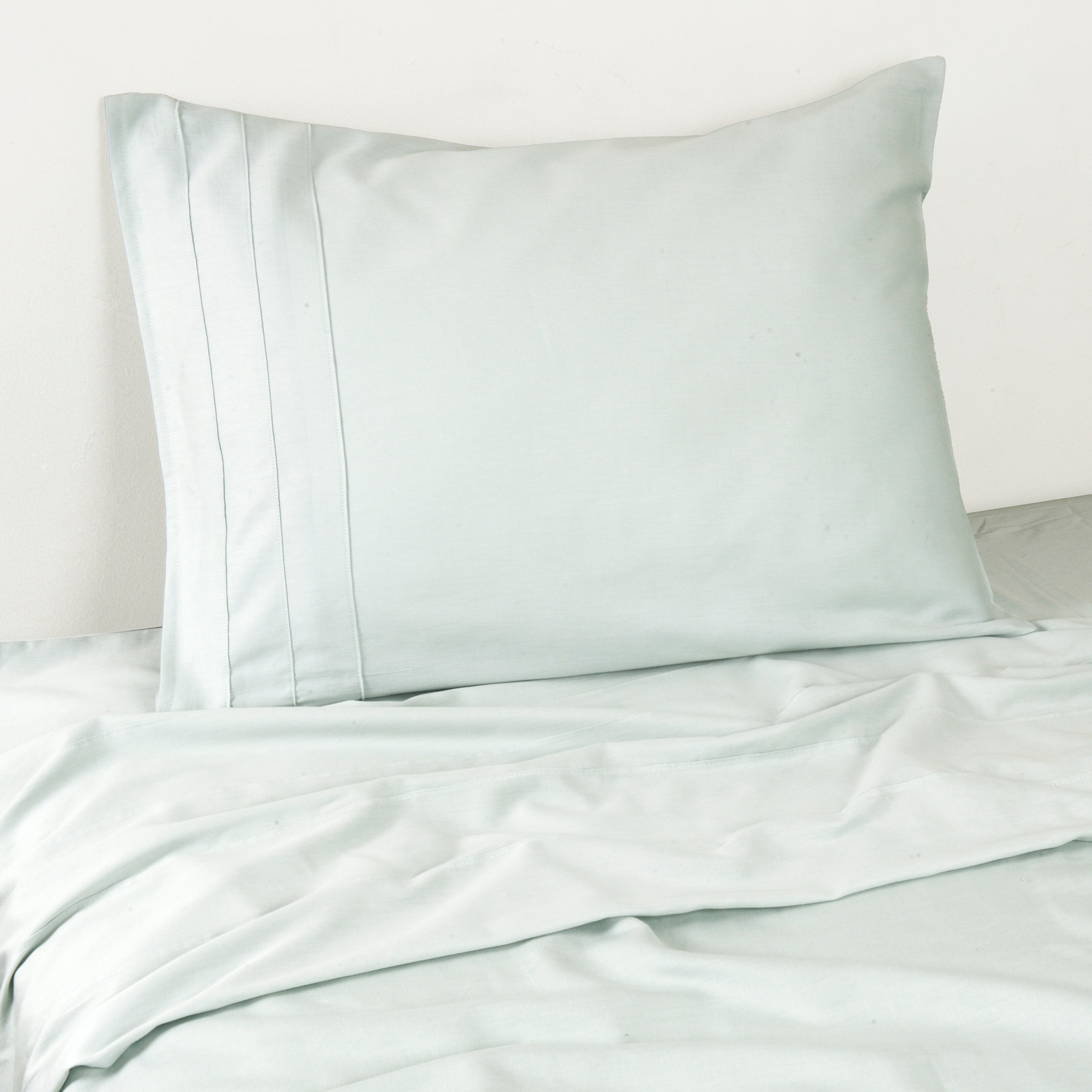 Juego de Sábanas King Verde Agua Satinadas y Suaves Algodón 100% Indio