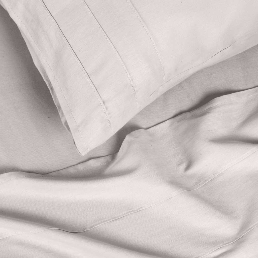 Juego de Sábanas 1.5 Plazas Grises Satinadas y Suaves Algodón 100% Indio