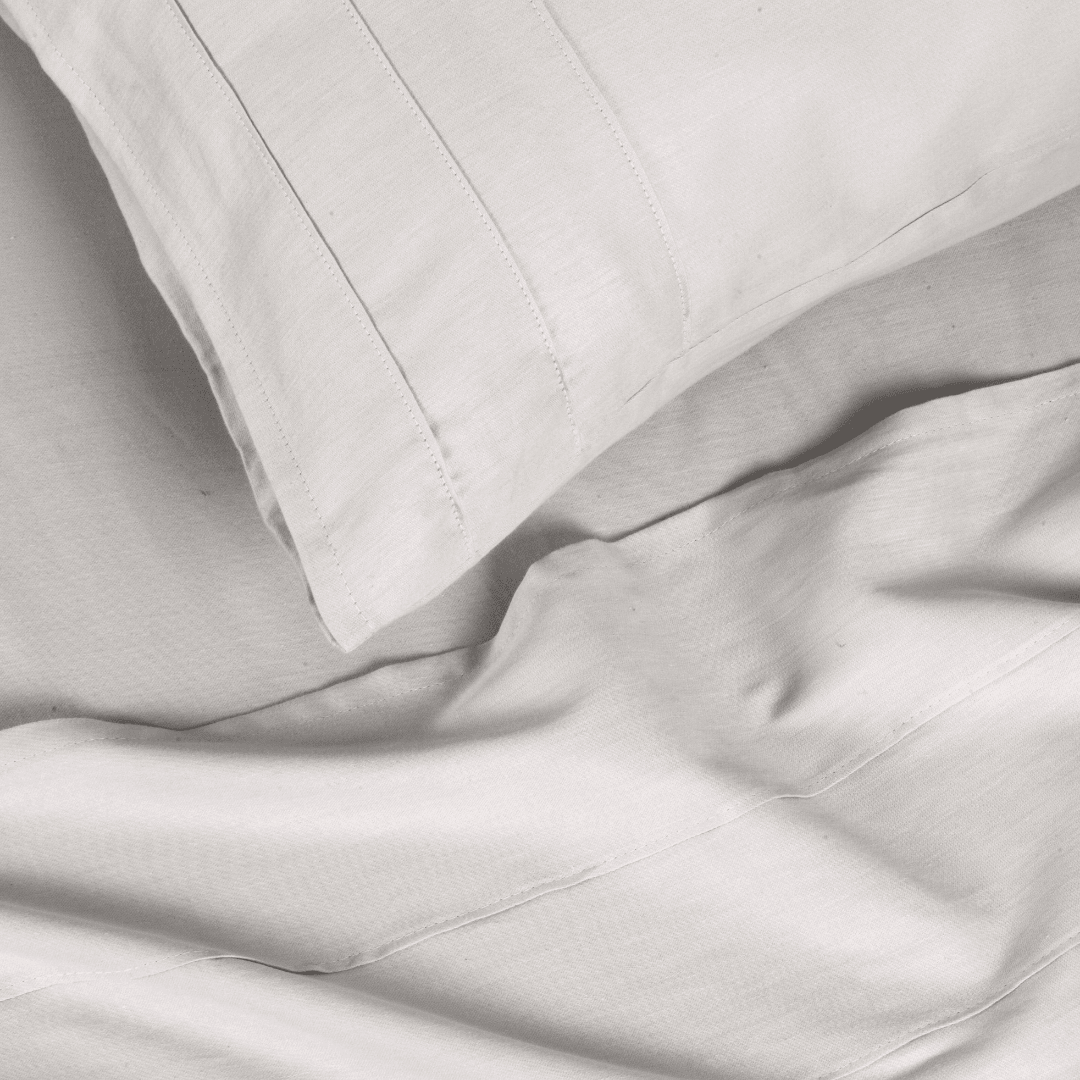 Juego de Sábanas King Grises Satinadas y Suaves Algodón 100% Indio