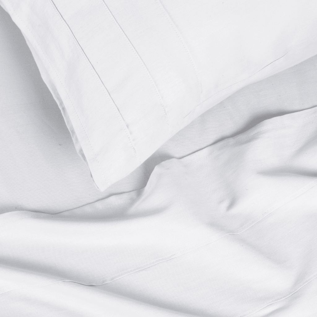 Juego de Sábanas King Blancas Satinadas y Suaves Algodón 100% Indio