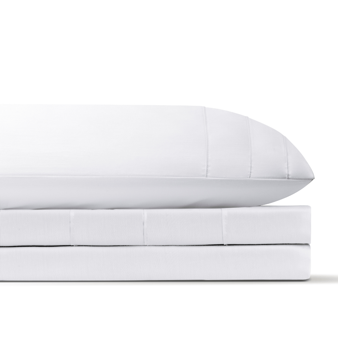 Juego de Sábanas Súper King Blancas Satinadas y Suaves Algodón 100% Indio