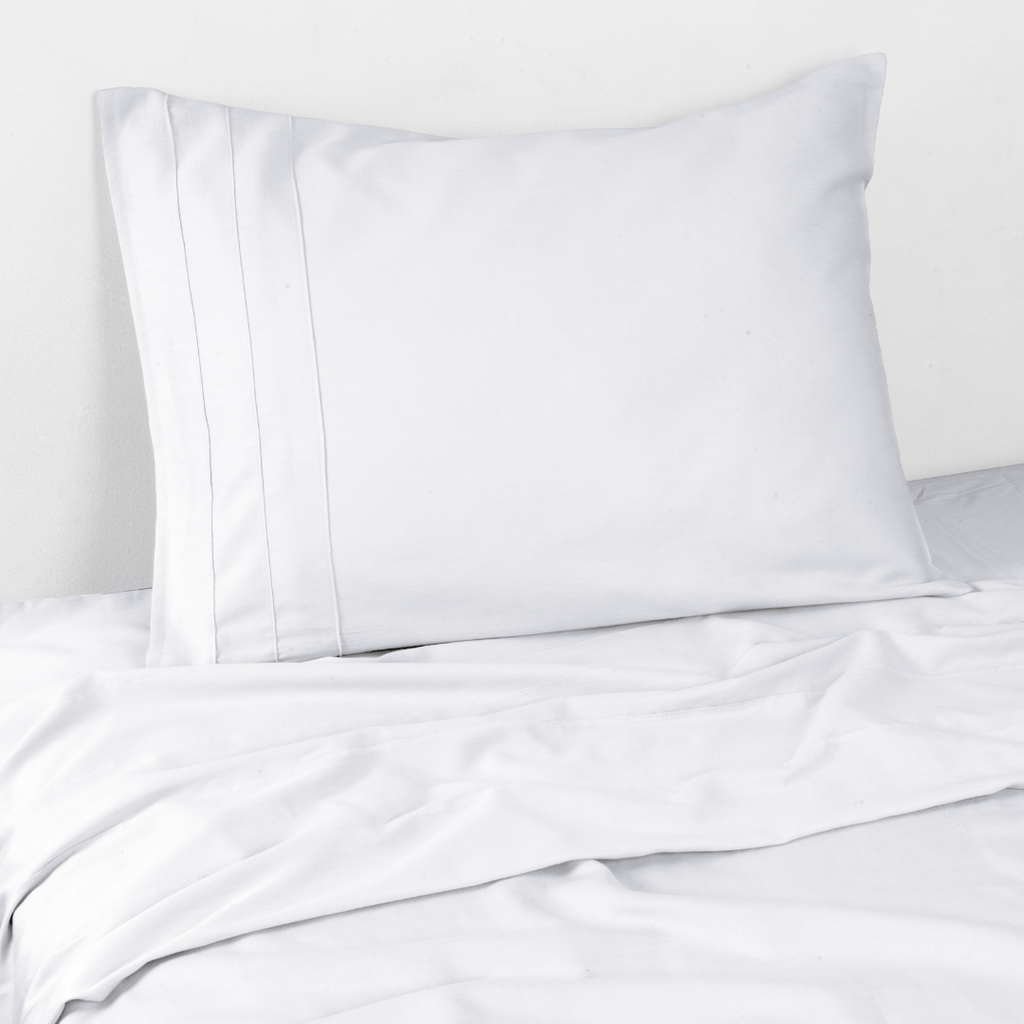 Juego de Sábanas King Blancas Satinadas y Suaves Algodón 100% Indio