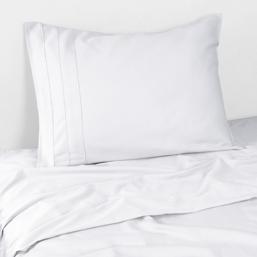 Juego de Sábanas King Blancas Satinadas y Suaves Algodón 100% Indio